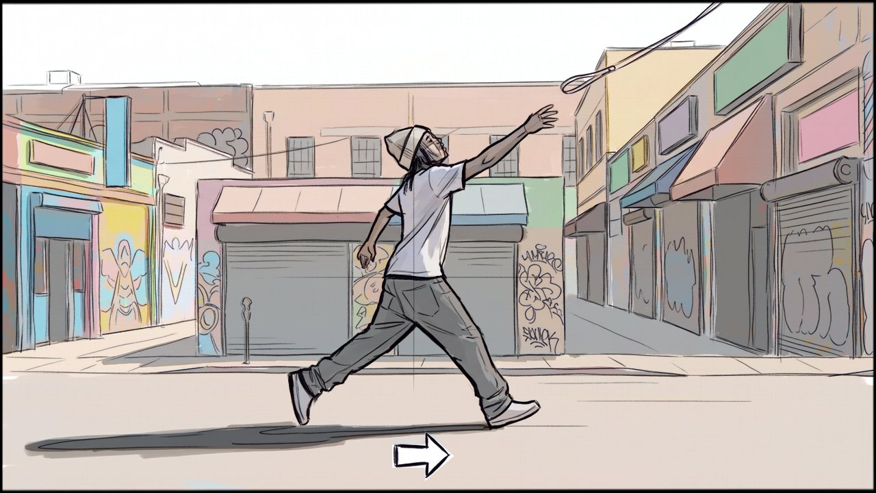 Music Video - Narrative - storyboard frame 7 by Dakota Warren